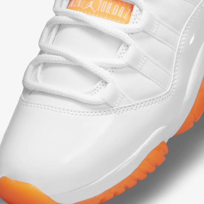 Jordan 11 low white and orange best sale